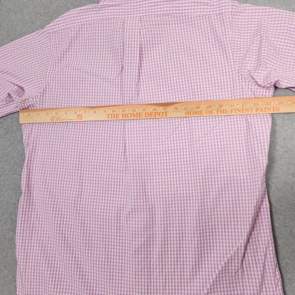 Maus Hoffman Shirt Mens Large Pink Check Pattern Short Sleeve Button Down USA - Picture 11 of 12